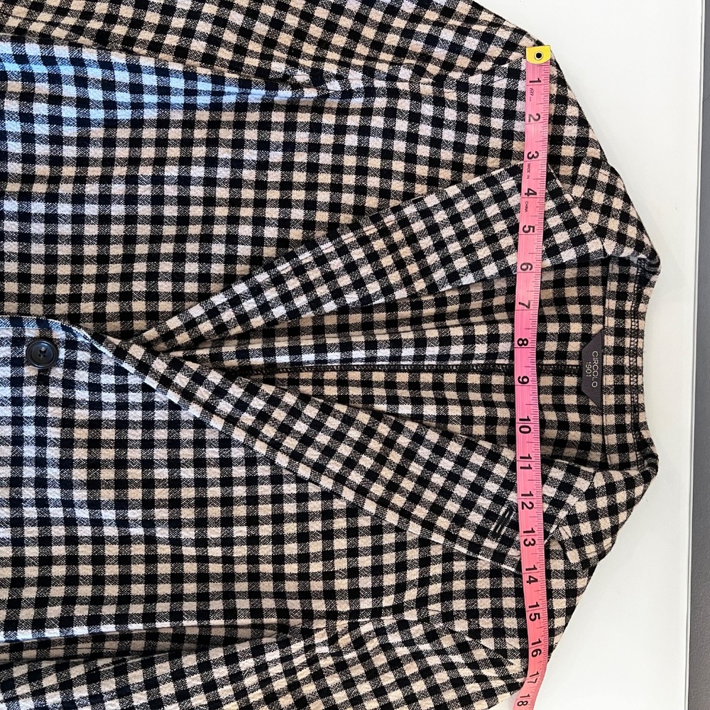 CIRCOLO 1901 Black White Check Blazer Italian Knit Jacket Gingham Stretch Tailor - Picture 9 of 16